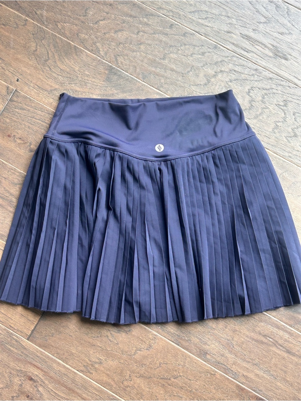 Santiny Pleated High-Waist Tennis Active Skort - Navy Blue Medium - Picture 5 of 8